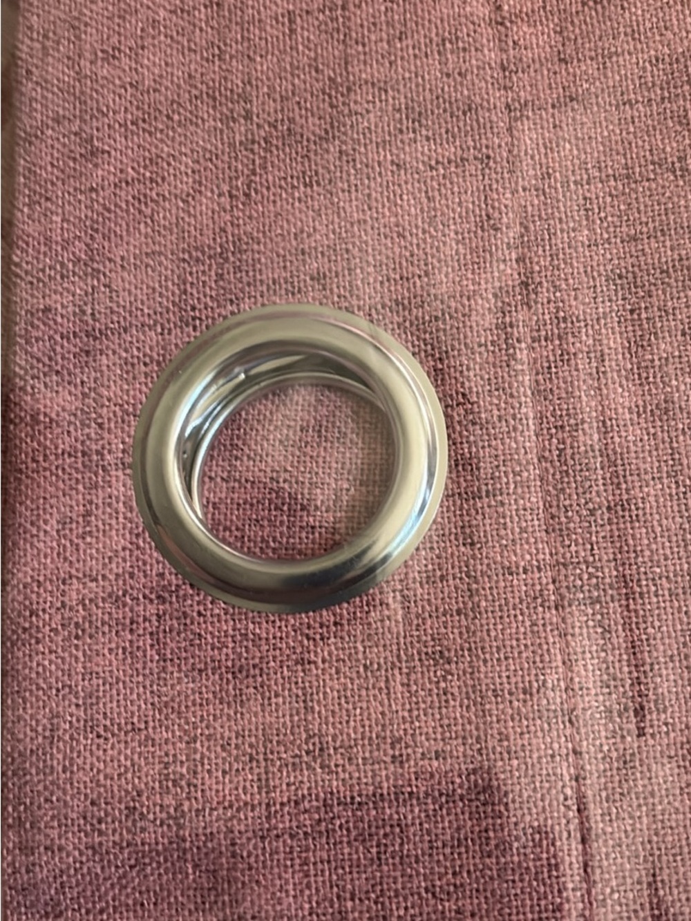 Silver Metal Curtain Grommet Ring - Sleek Drapery Accessory